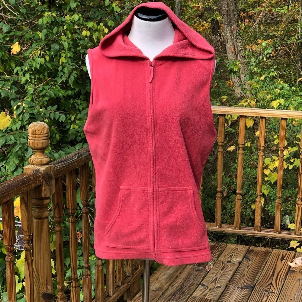 Eddie Bauer Coral/Pink Hooded Vest